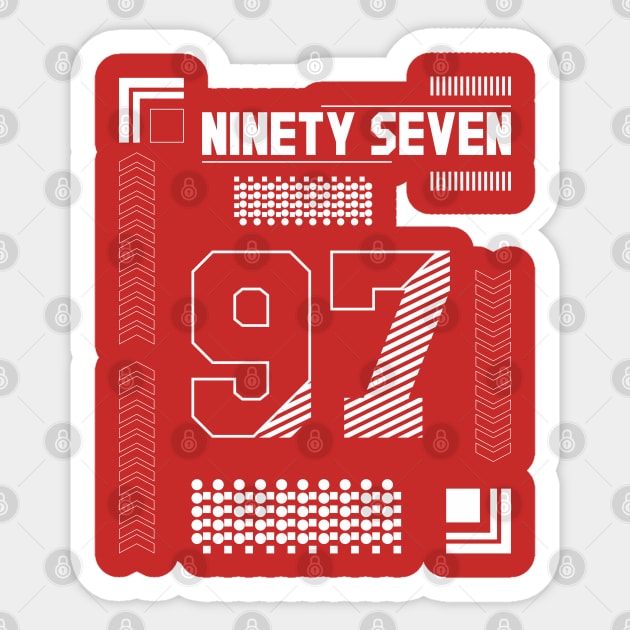 97 Special number || Sporstwear | ninety seven Sticker by Aloenalone